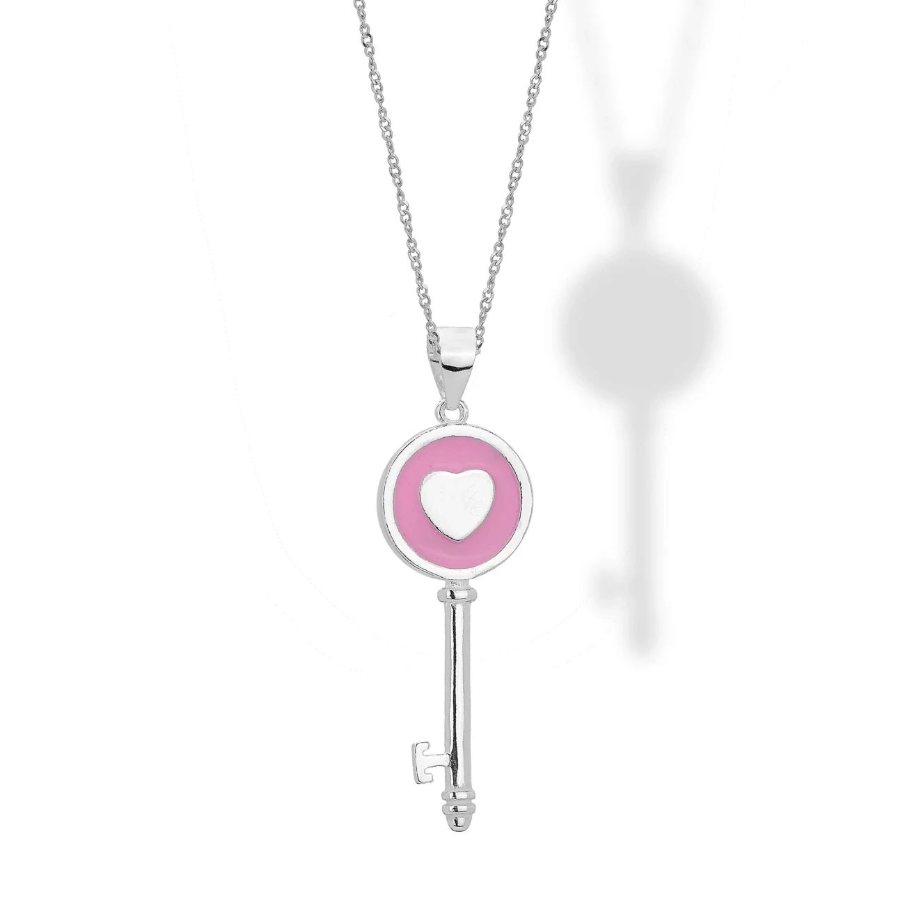 Collana in argento con Pendente Chiave della Felicità