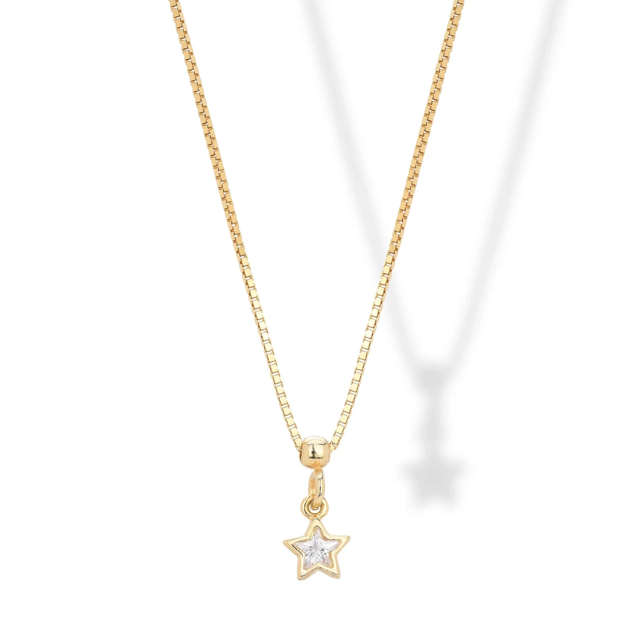 Collana in argento con Pendente Stellina con Zircone