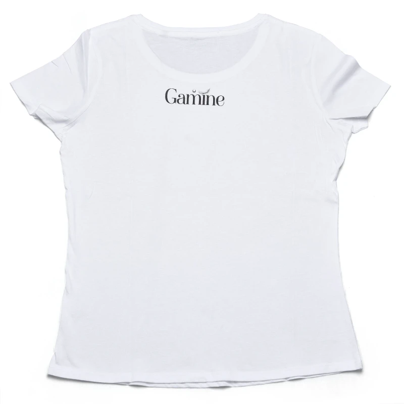 T-shirt 100% cotone organico cuore metallizzato