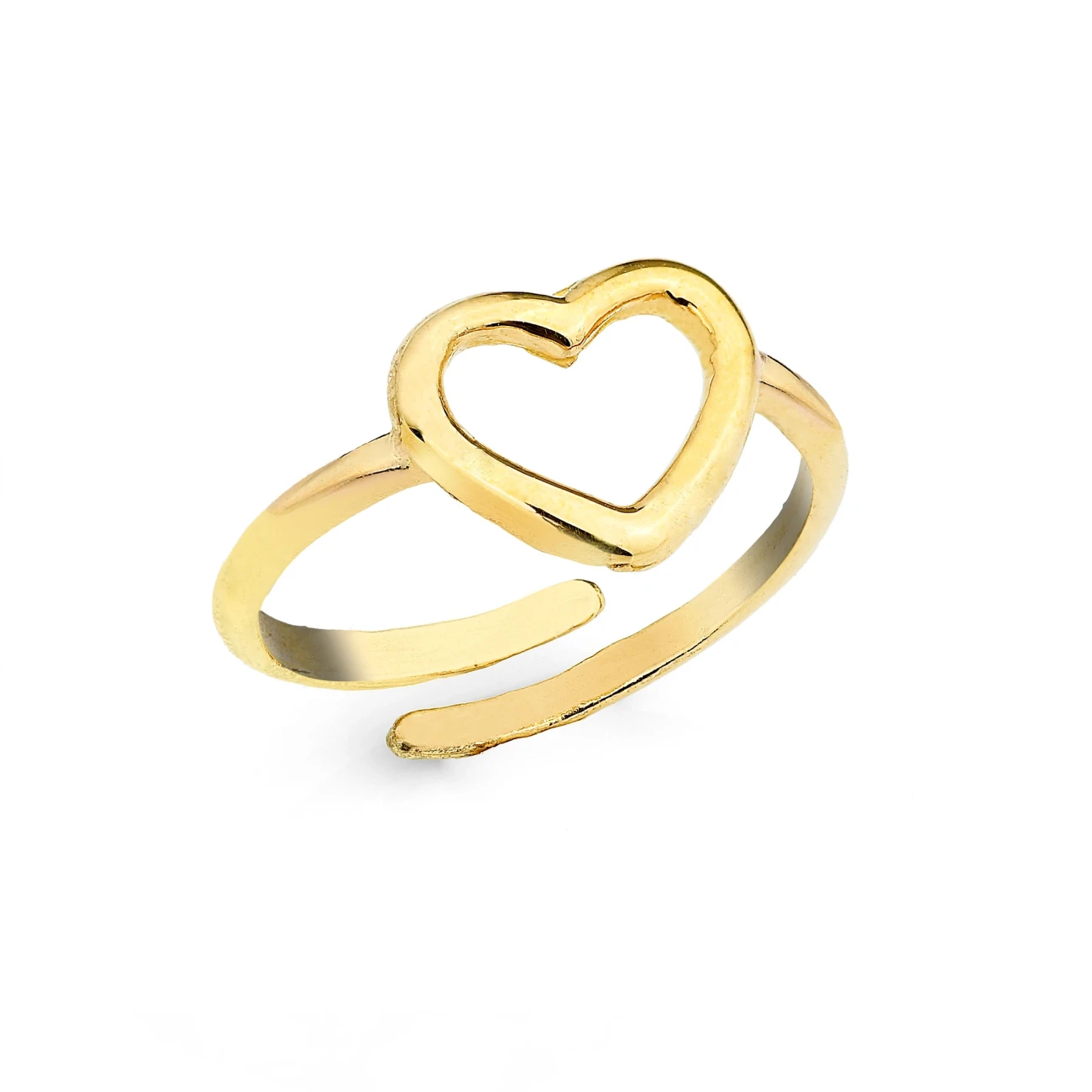 Anello Cuore colore Oro 18kt