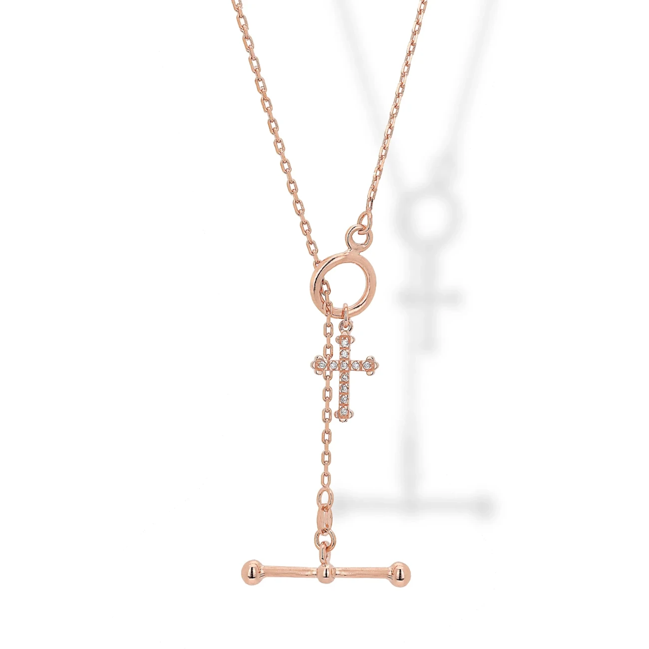 Collana in Argento con Pendente Croce Zirconi