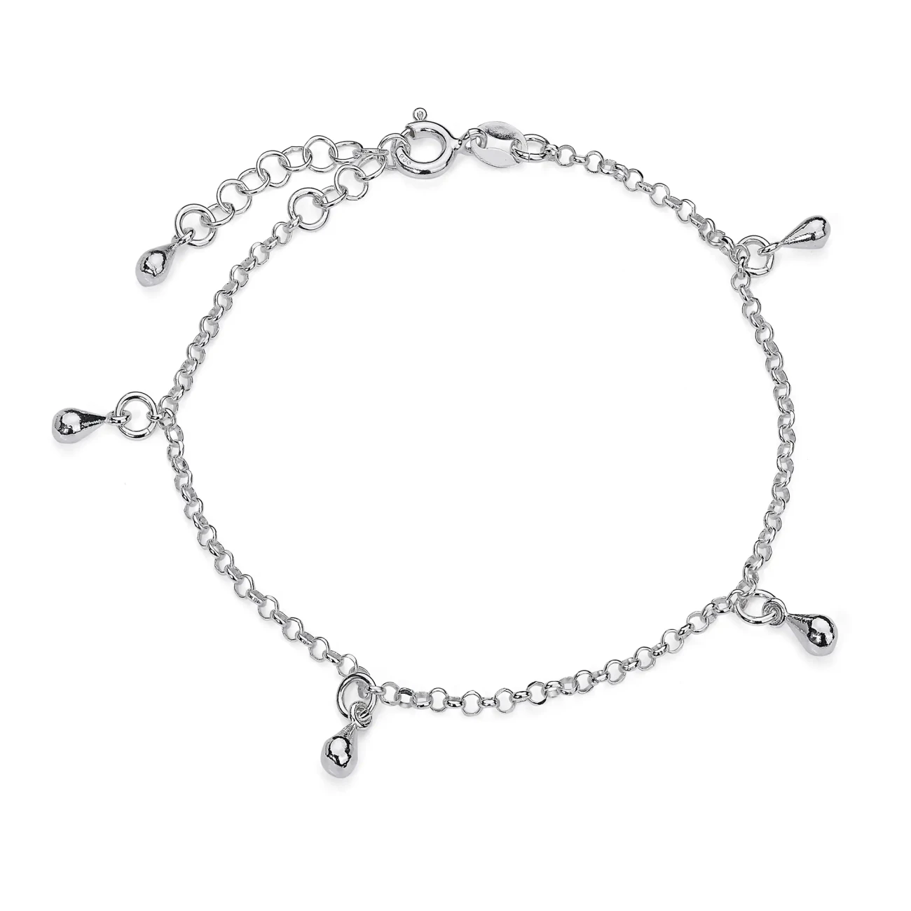 Bracciale in Argento con Charms Goccioline.